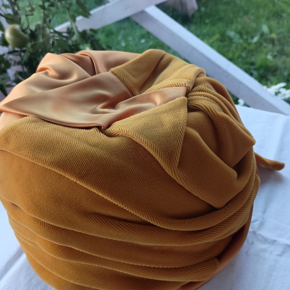 Exquisite Vintage Goldenrod/Mustard Turban Hat - Mid Century main image 7